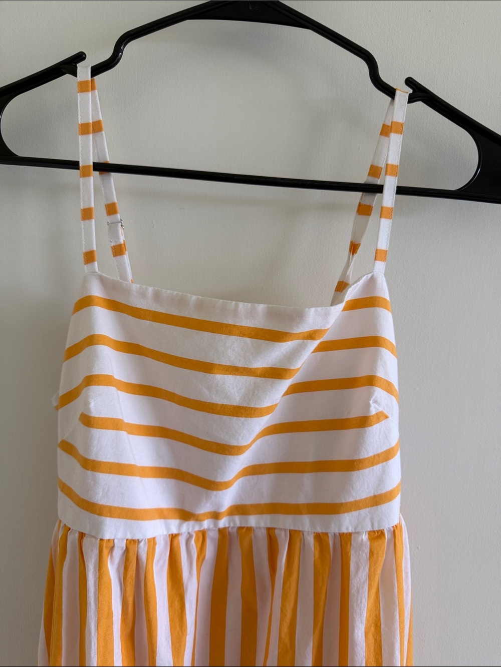 J. Crew Sunstripe Spaghetti-Strap A-Line Dress - Yellow/White - Picture 4 of 7